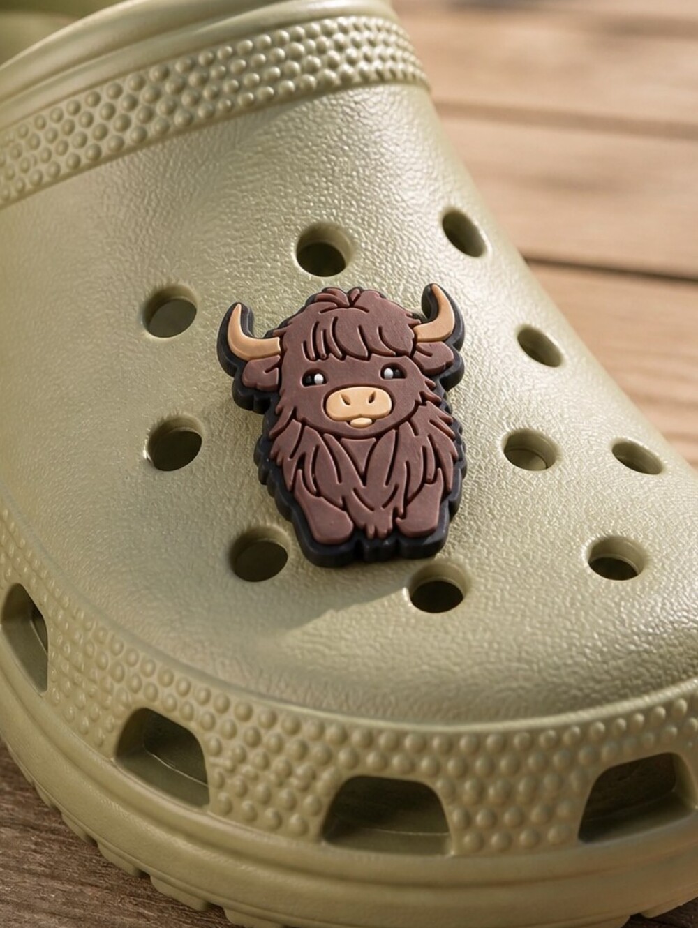 Highland Cow 🌟 Croc Charms Rubber Shoe Jewelry Scottish Coos Cattle Cute